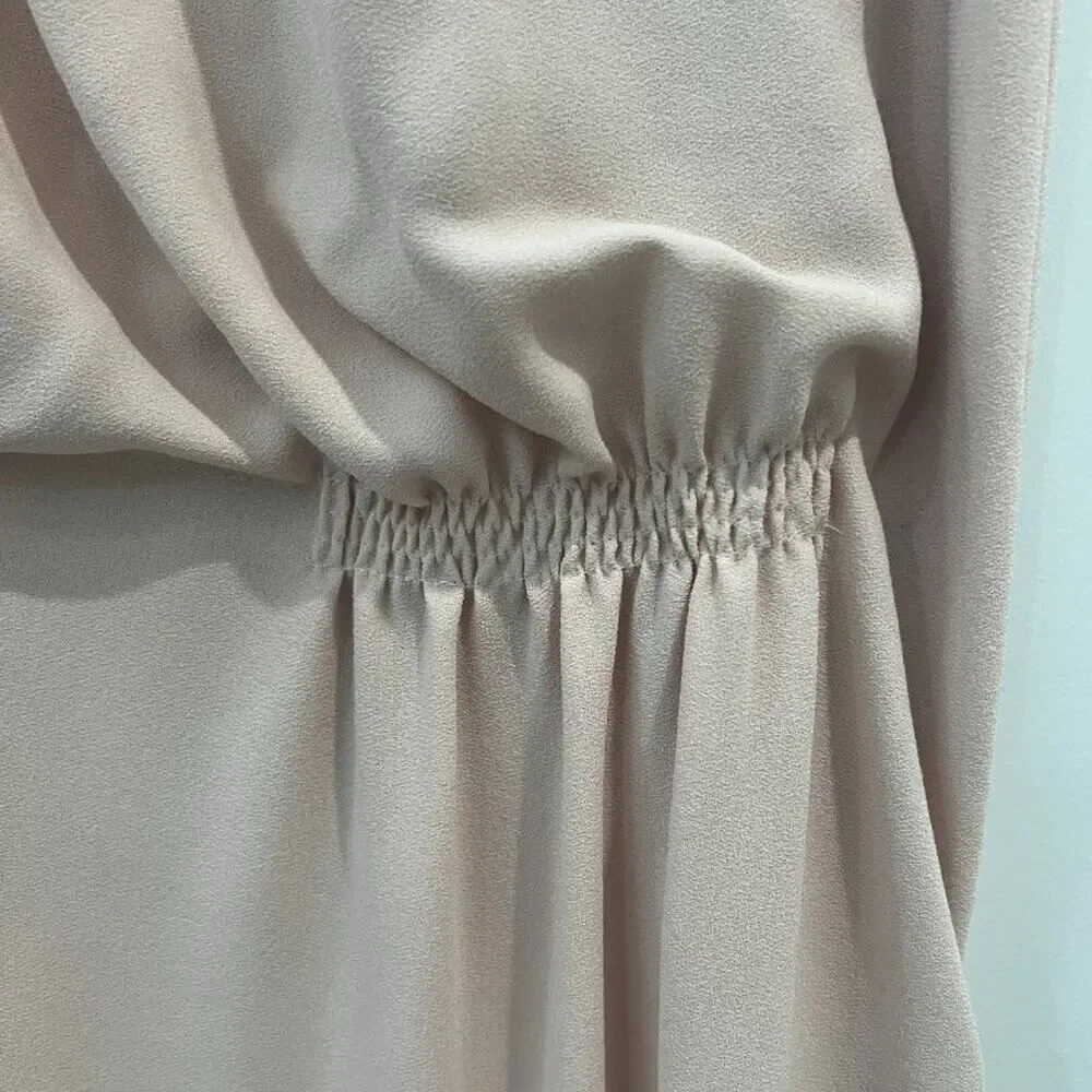 Joseph Cream Draped Sleeveless Midi Dress Size S Elegant Minimalist Designer - Picture 2 of 8